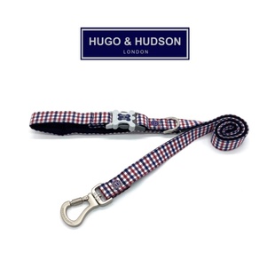 英国Hugo&Hudson狗狗牵引绳秋冬格纹粗花英伦风遛狗绳法斗柯基