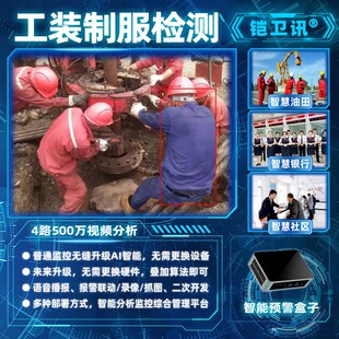 4路实时人员跌倒智能检测预警盒子养老院游乐园老人小孩摔倒检测