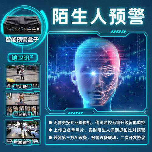 AI算法盒子消防通道违停人脸识别