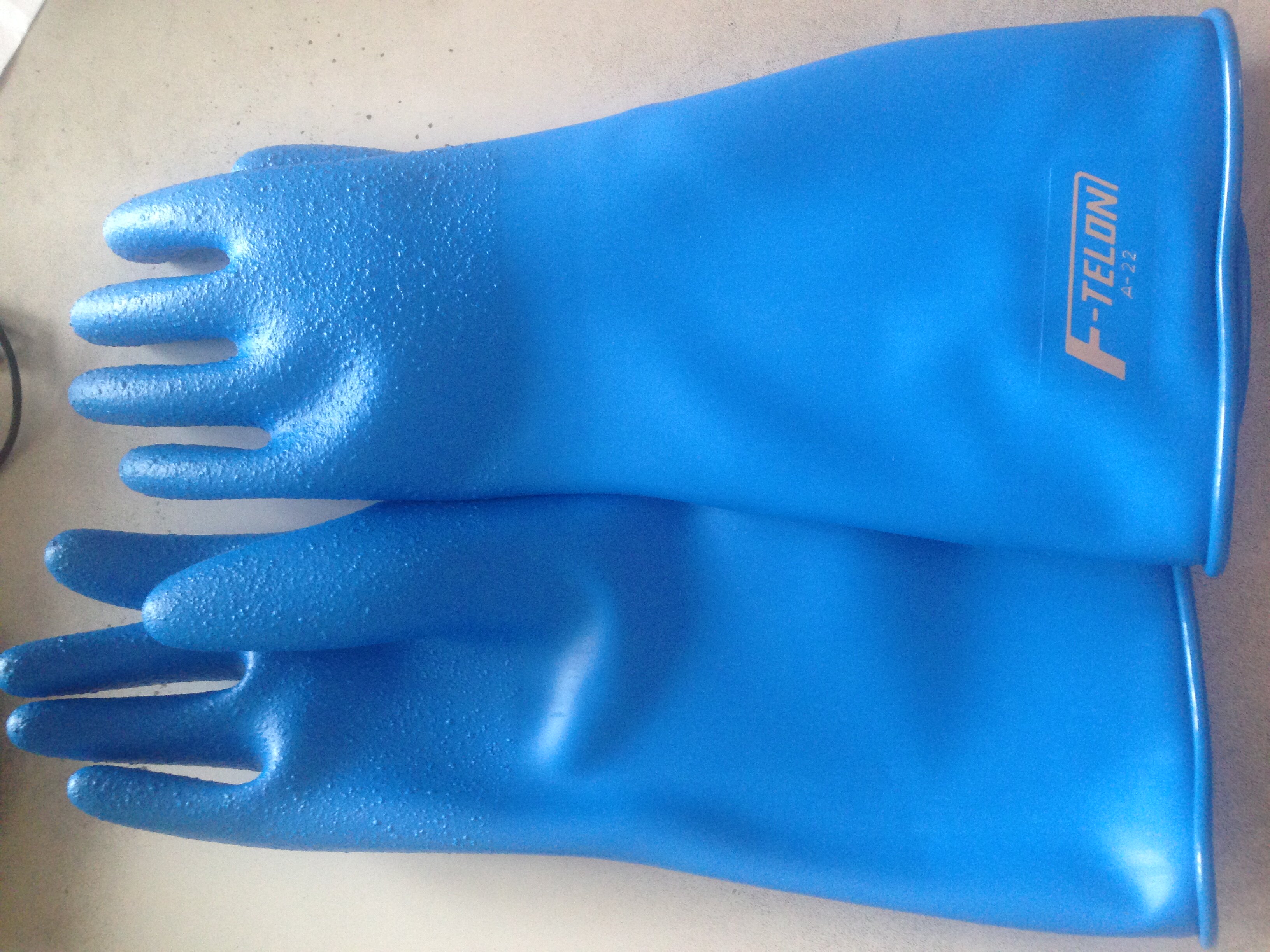 towa a-22l防强酸手套f-telon氢氟酸手套日本hanaki进口王水盐酸