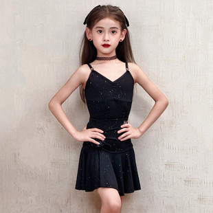 儿童专业拉丁舞服2025新款舞蹈练功服日常练习套装女高级演出夏季