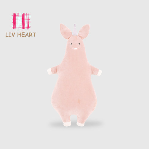 LIVHEART粉猪玩偶抱枕毛绒玩具