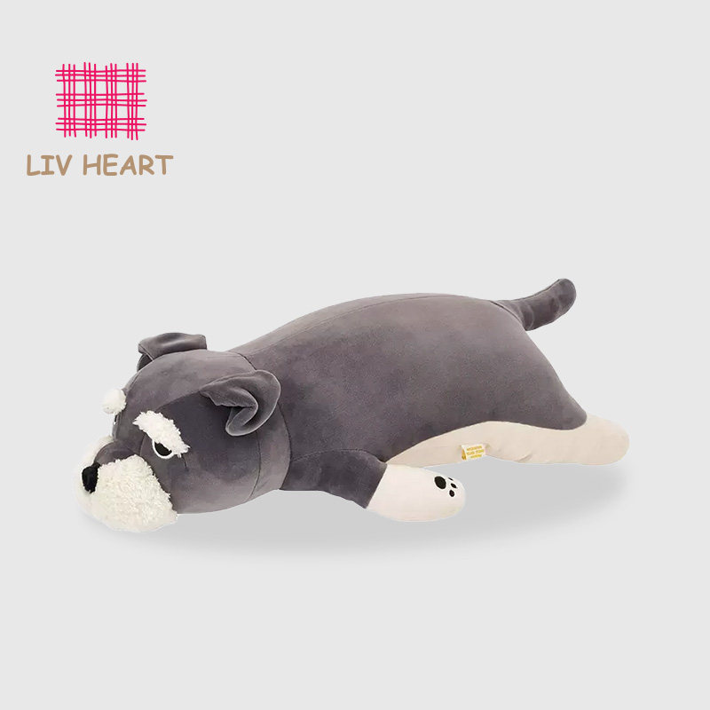LIVHEART 呼噜学院 雪纳瑞玩偶睡觉抱枕毛绒玩具狗狗公仔娃娃