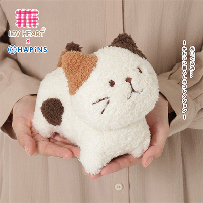 日本LIVHEART三花猫咪玩偶布娃娃抱枕公仔沙发床上女孩毛绒玩具