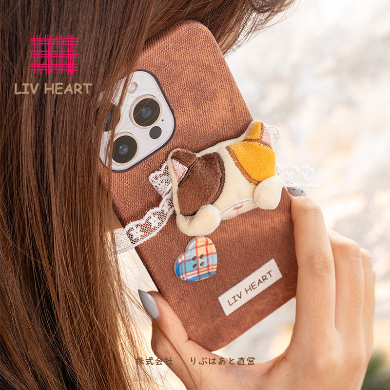 【帆布牛仔纹手机壳】LIVHEART可爱卡通手机壳iPhone16保护套苹果,模玩/动漫/周边/娃圈三坑/桌游,动漫3C周边/数码电器,淘宝优惠券,粉丝福利购,淘宝优惠卷