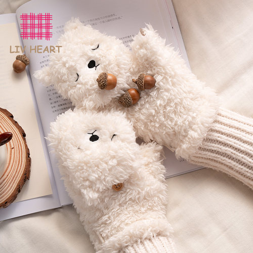 LIVHEART北极熊系列保暖手套