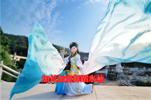 古典水袖 民族舞水袖 柸中有雪舞蹈服 连体加宽舞蹈戏曲练功水袖 新款