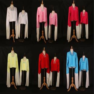 戏曲水袖练功衣服花旦水袖古典女舞蹈练习服装京剧越剧黄练功服装