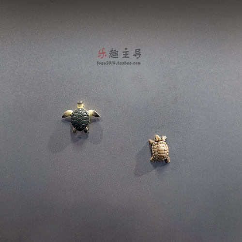 创意冰箱贴立体袖珍小陆龟小海龟磁吸仿真动物模型 铁架家居装饰
