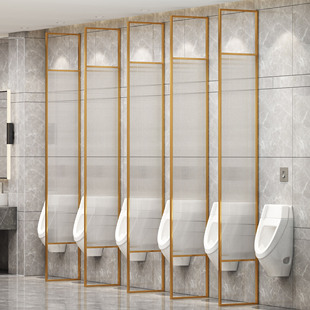 卫生间隔断板商场男厕所小便池不锈钢挡板酒店小便斗玻璃围挡定制