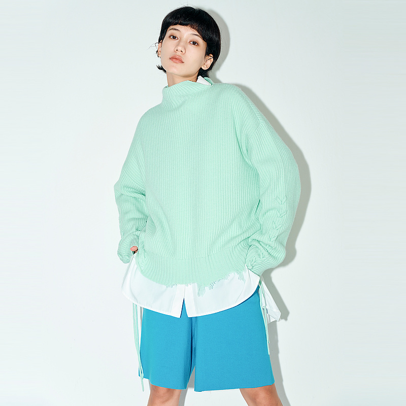 su针织羊绒衫玛丝菲尔高领