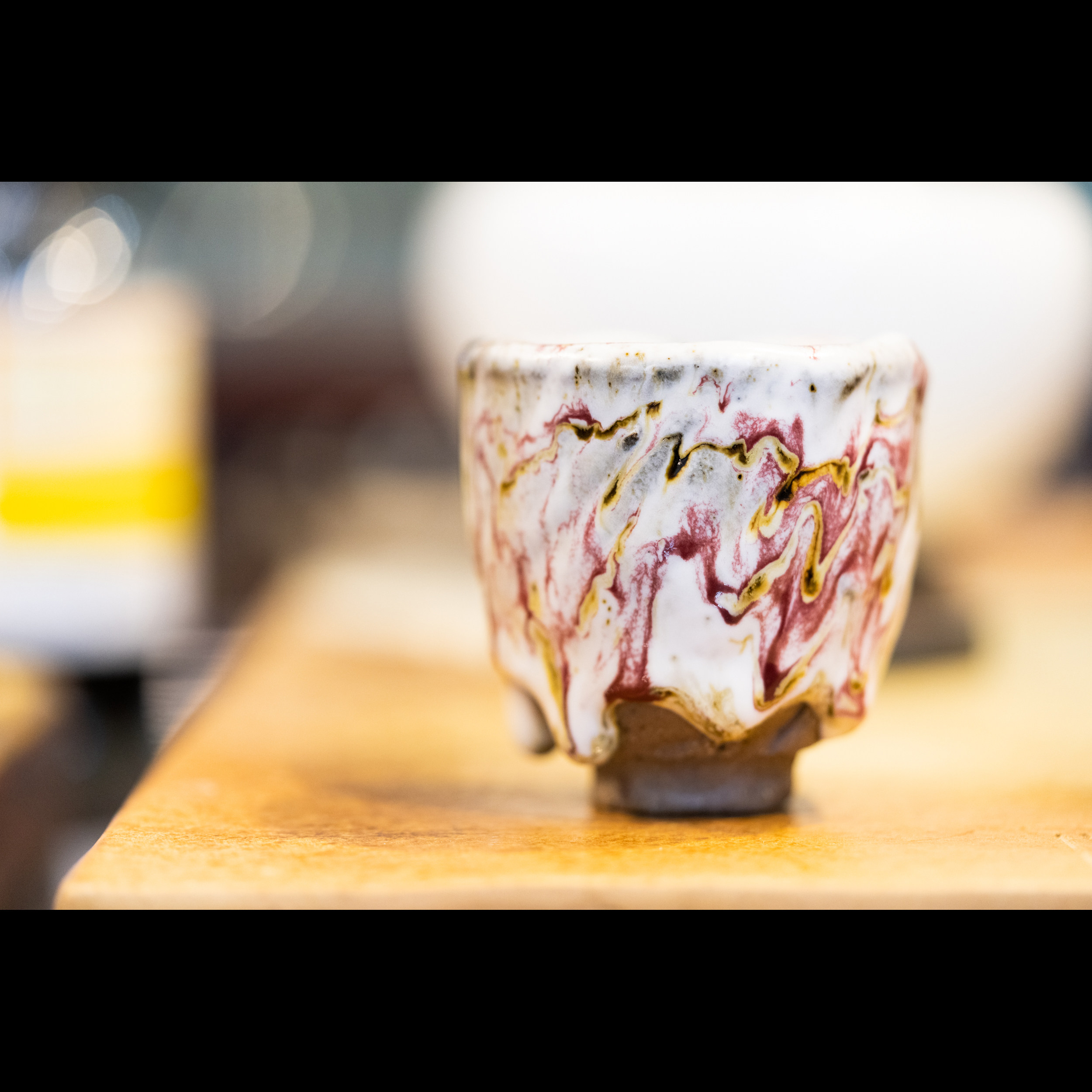 沐焰瓷坊王忠伟银标手印杯玛瑙釉茶杯瓷器茶具个人杯品茗杯志野釉