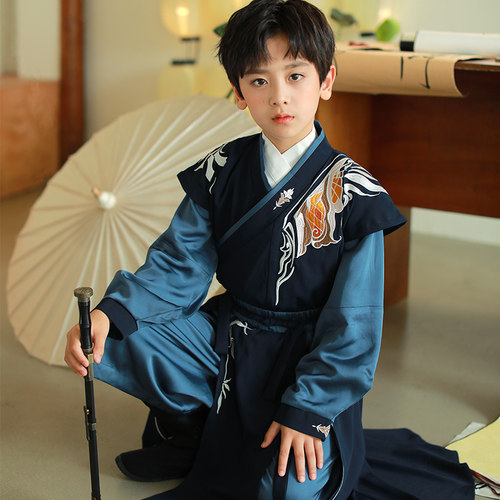 汉服沧州月男童古装少爷服原创