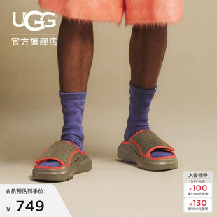 UGG夏季新款男士舒适时尚塔斯曼简约轻便平底露趾休闲拖鞋1175194