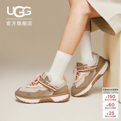 UGG轻便厚底系带低帮复古休闲鞋