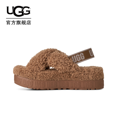 UGG女士秋季舒适毛毛拖鞋