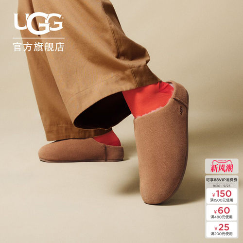 UGG浅口休闲一脚蹬懒人鞋包头鞋