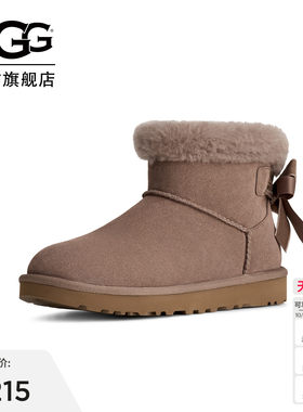 UGG蝴蝶结款迷你贝莉短靴雪地靴