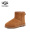 Осенние женские удобные и модные однотонные ботинки UGG на плоской подошве с круглым носком, повседневные классические мини-полусапожки, зимние ботинки 1115030 mini 1