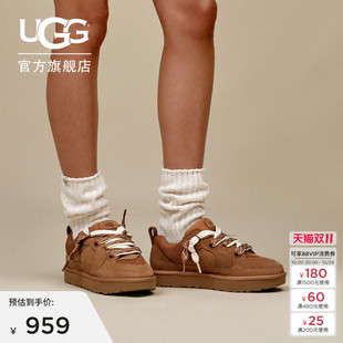 UGG春季女士时尚舒适平底低帮圆头双色系带街头梅尔休闲鞋1168890