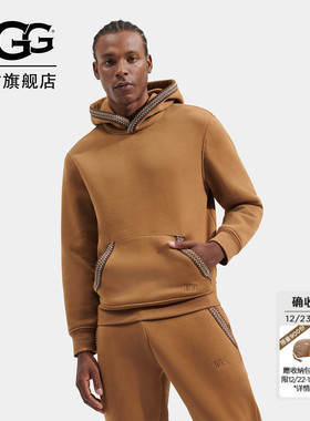 UGG秋季男士舒适连帽长袖运动衫休闲套头卫衣外套女士通穿1147090