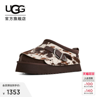 UGG秋季新款女士时尚西部风格厚底圆头塔茨休闲乐福鞋 1180357