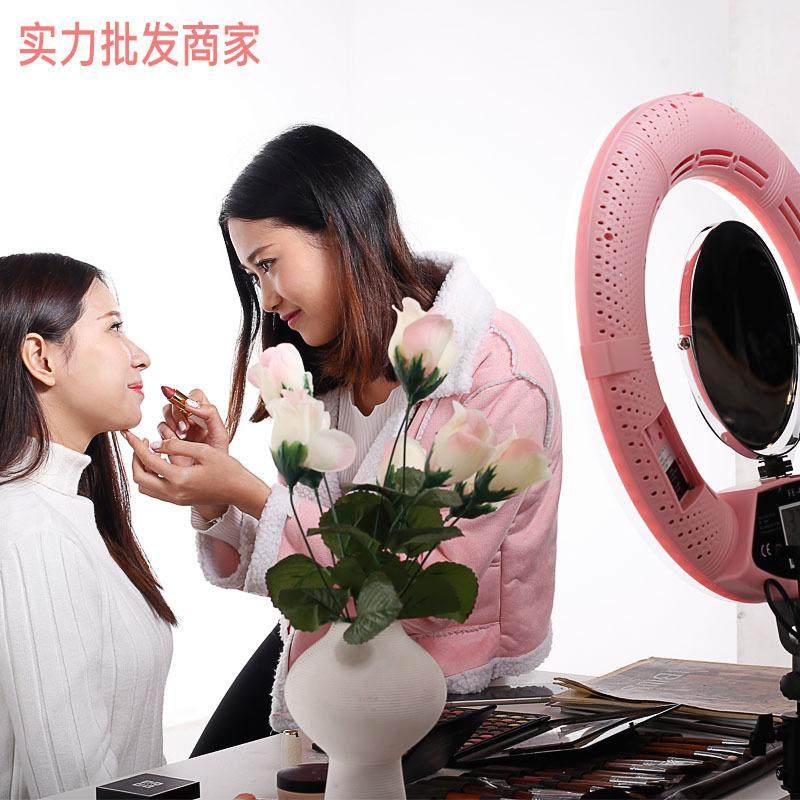 影多宝补光灯主播美颜嫩肤18寸大光圈化妆纹绣拍摄直播支架补光灯