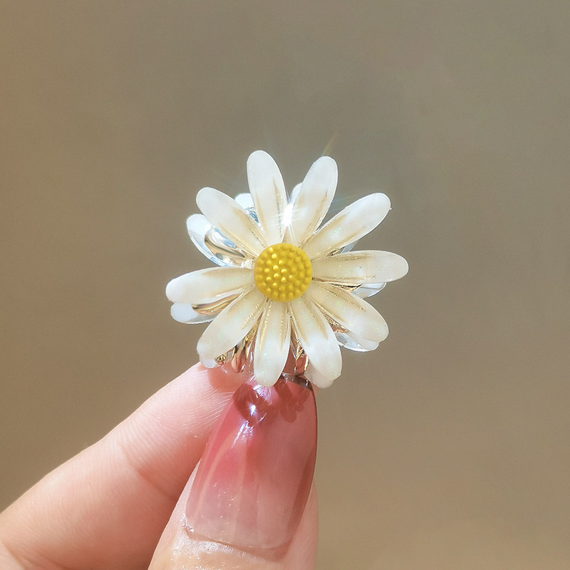 雏菊花朵小发夹女刘海夹前额碎发夹顶夹发饰头发夹子抓夹头饰新款