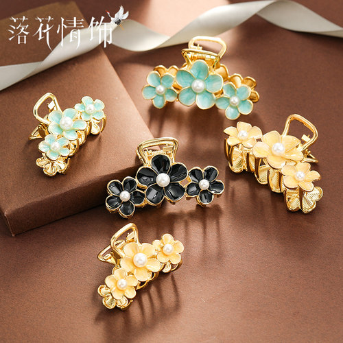 复古大中号发夹抓夹女夏季边夹气质后脑勺鲨鱼夹发卡发抓头发夹子 - 封面
