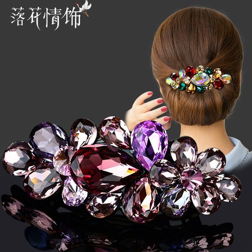 水钻头发后脑勺妈妈顶夹水晶发夹