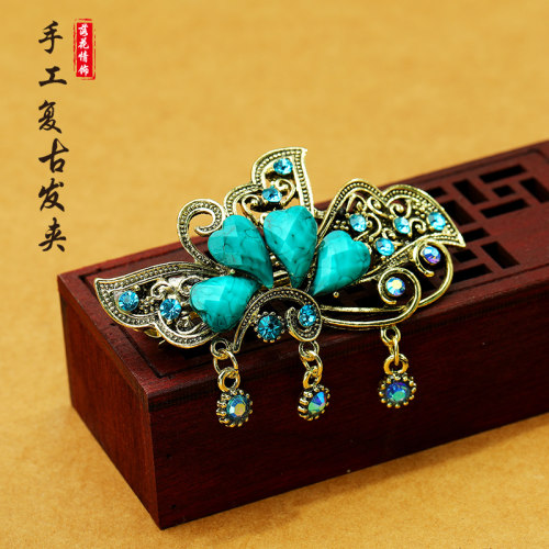 复古金属流苏螃蟹夹后脑勺发夹