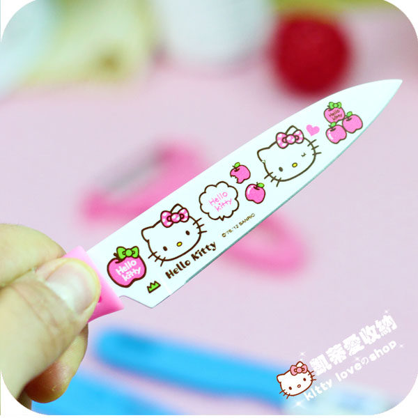 hello kitty 凯蒂猫可爱家居 水果刀 刀 瓜果刀 削皮刀 出口 小刀