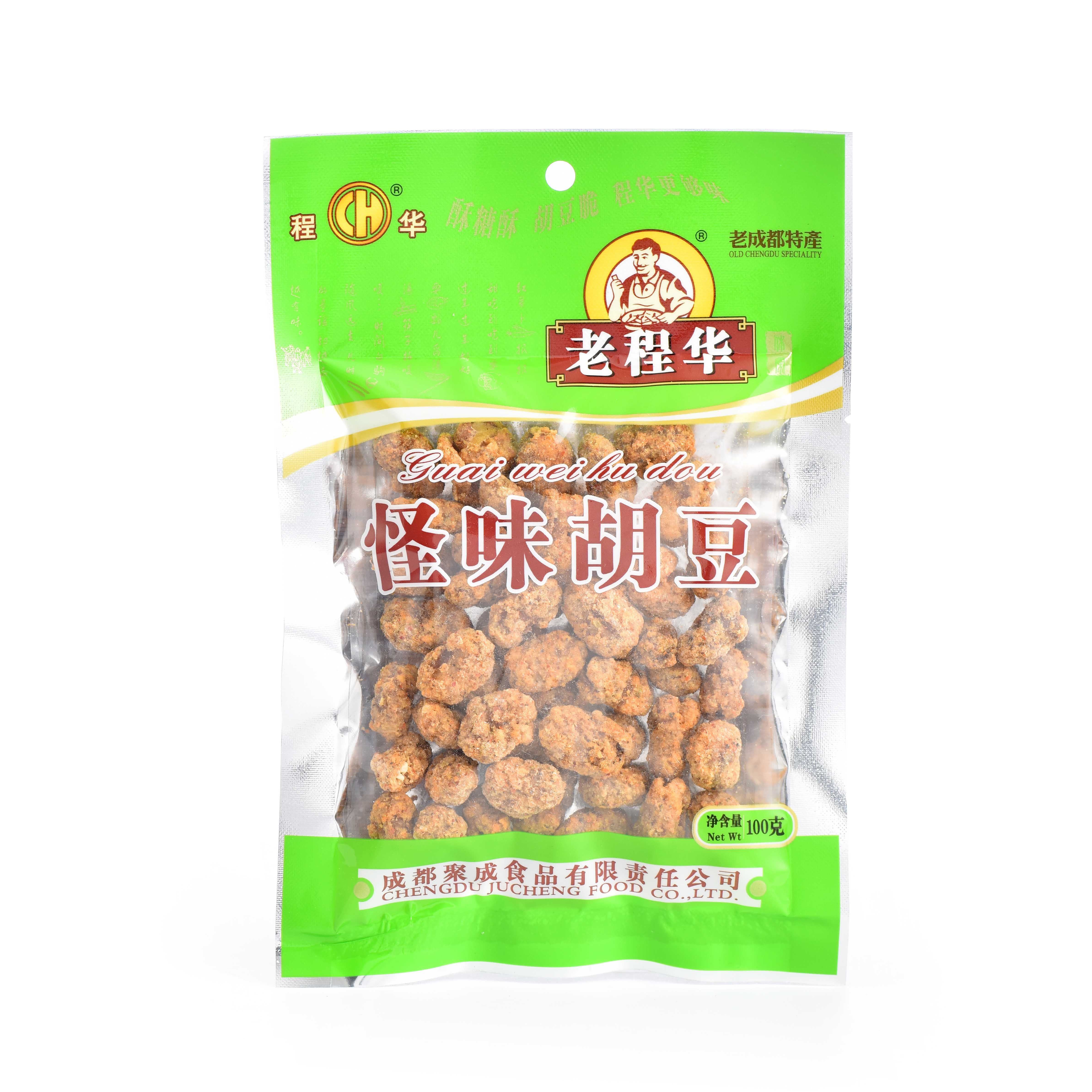 包邮老程华怪味胡豆100g*10袋/20袋成都特色小吃零食麻辣甜咸胡豆