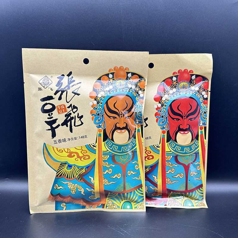 四川特色张飞牛皮豆干148g五香辣味豆干成都礼袋零食手撕素肉小吃