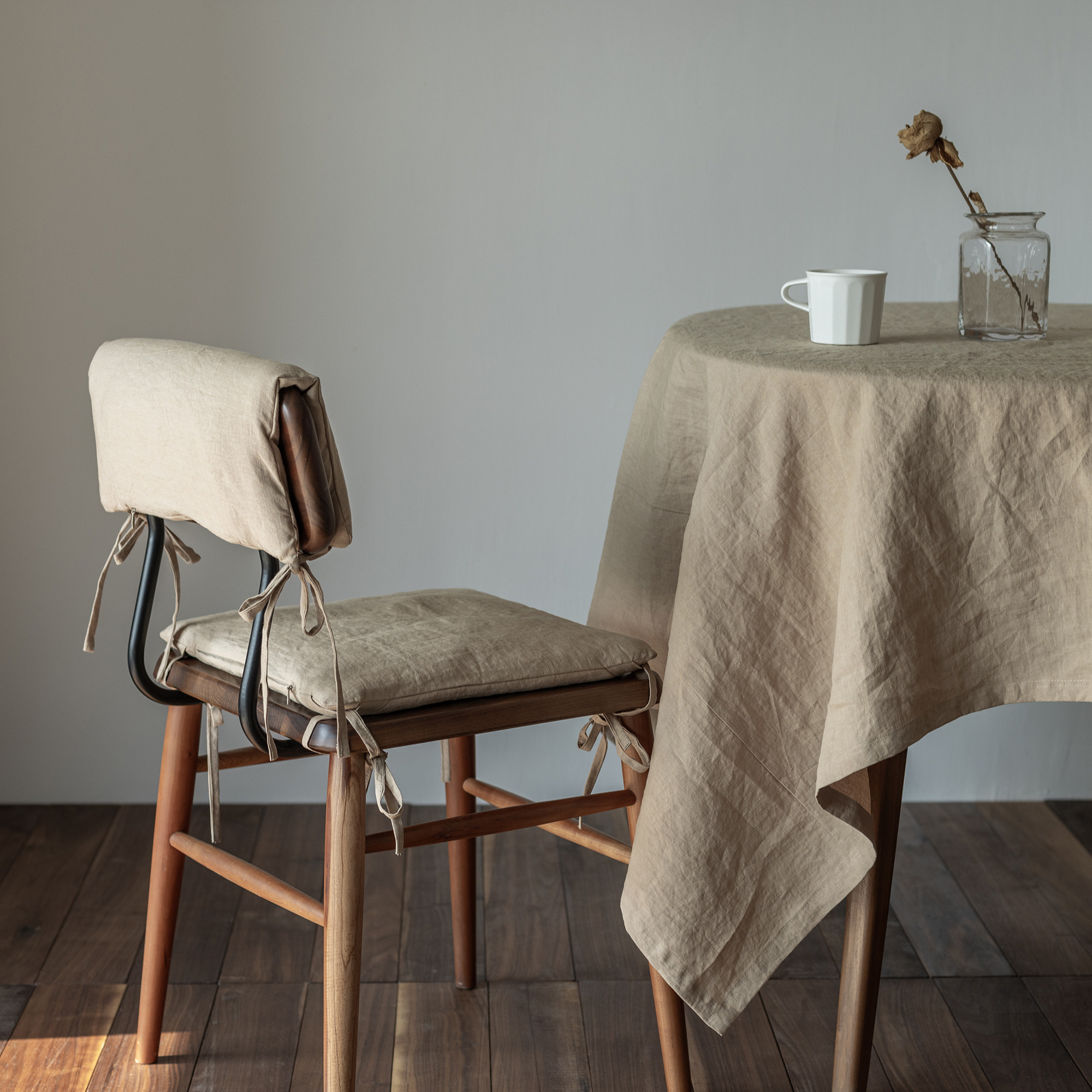 【素年】薄椅垫正方形纯亚麻外套纯棉花垫芯可拆卸绑绳式文艺古朴,居家布艺,椅套/椅垫,淘宝优惠券,粉丝福利购,淘宝优惠卷