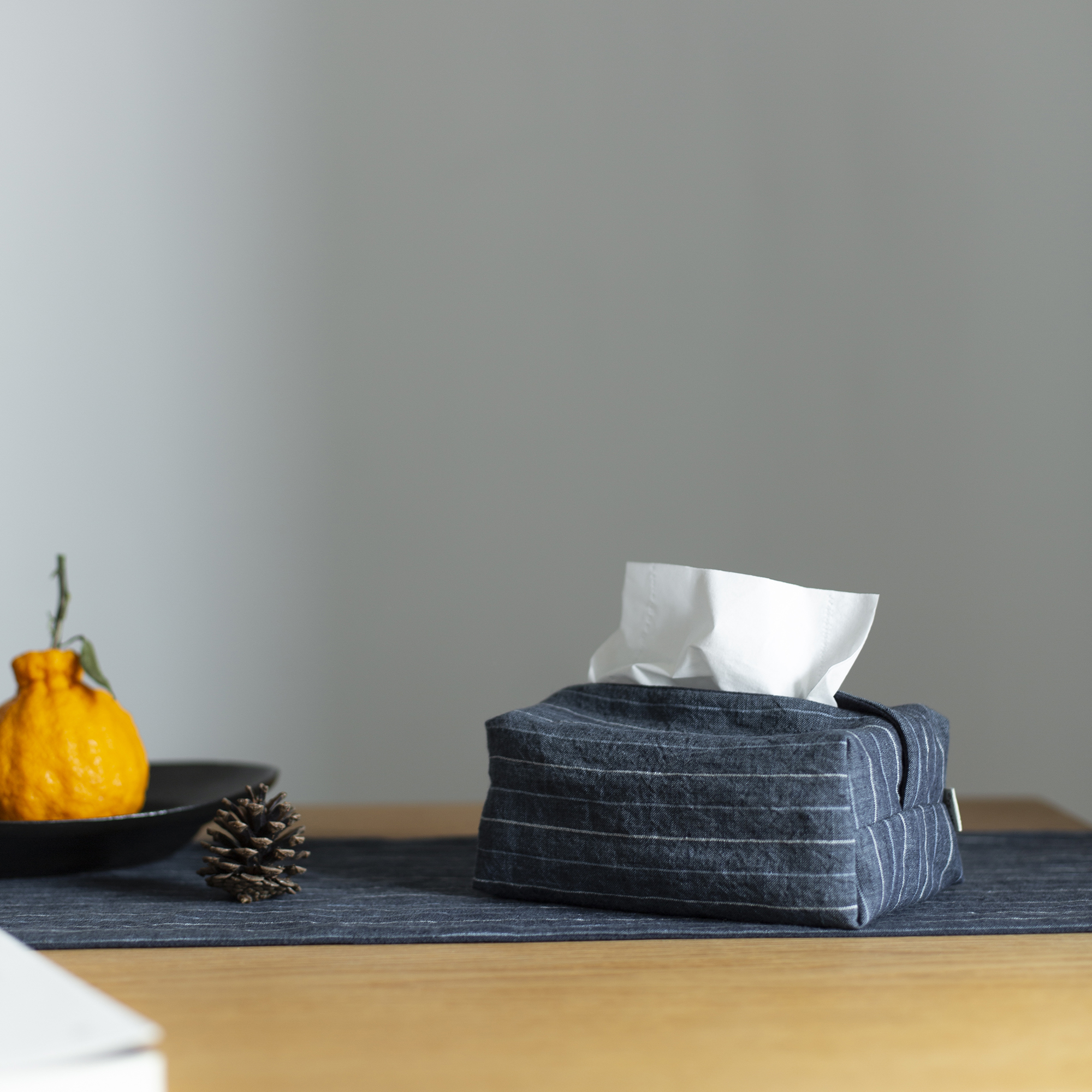 淡饭家用纸巾套纯亚麻