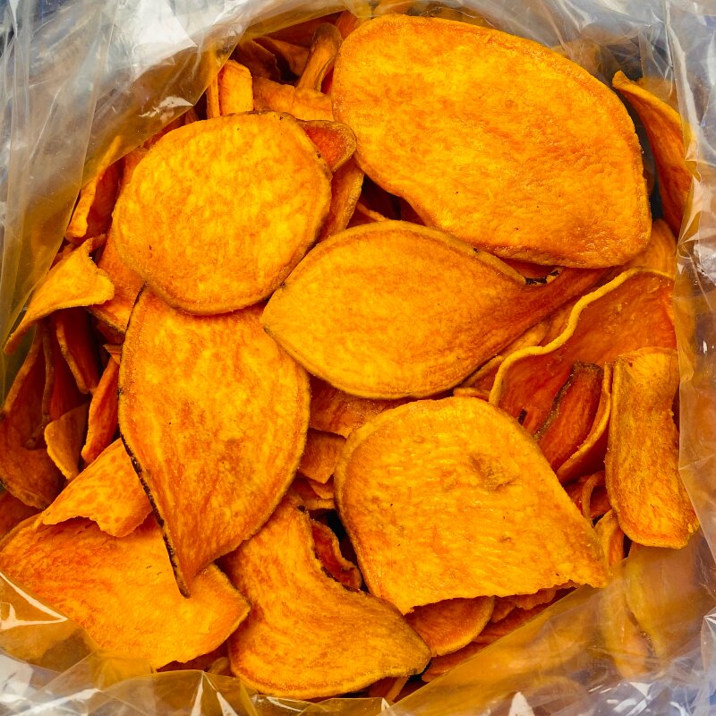 花吃点 薄脆红薯片 蜂蜜味芝士味地瓜片蔬菜干网红休闲小零食100g