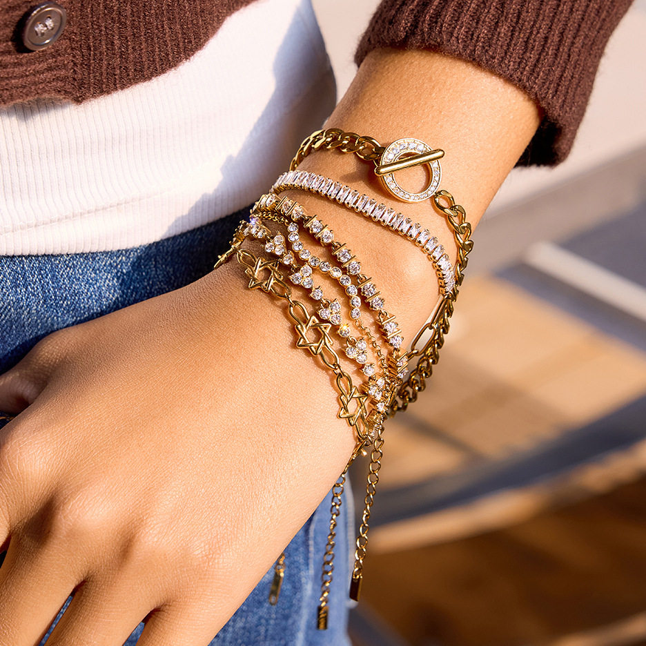 欧美不锈钢锆石网球手链轻奢感ins韩系手饰钛钢跨境饰品,饰品/流行首饰/时尚饰品新,手链,淘宝优惠券,粉丝福利购,淘宝优惠卷