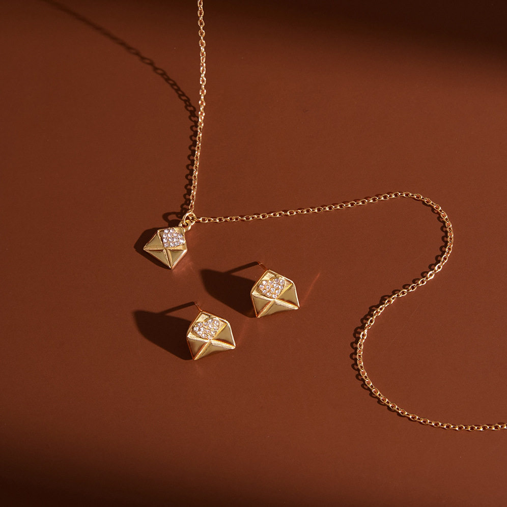 跨境情人节饰品钛钢爱心项链轻奢小众锁骨链不锈钢耳钉感,饰品/流行首饰/时尚饰品新,组合套装,淘宝优惠券,粉丝福利购,淘宝优惠卷