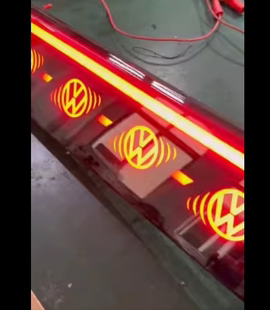 适用桑塔纳普桑改装大灯 普桑透镜天使眼 普桑新款大众标鱼骨尾灯