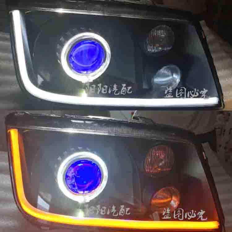 适用于老宝来改装透镜天使眼氙气灯老宝来大灯总成日行灯