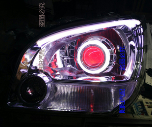 五菱之光6390前大灯透镜天使恶魔眼 6389新五菱之光眼大灯总成