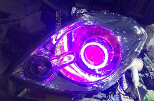 适用于长城哈弗M2前大灯总成改装 Q5双光透镜氙气灯天使恶魔眼