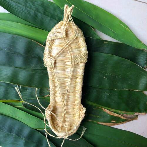 竹麻草鞋手工制作清凉舒爽