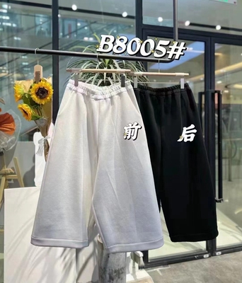 松紧腰休闲裤文艺直筒裤