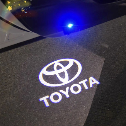 丰田无线车门迎宾灯充电式TOTOTA高清LED车门自动感应投影氛围灯