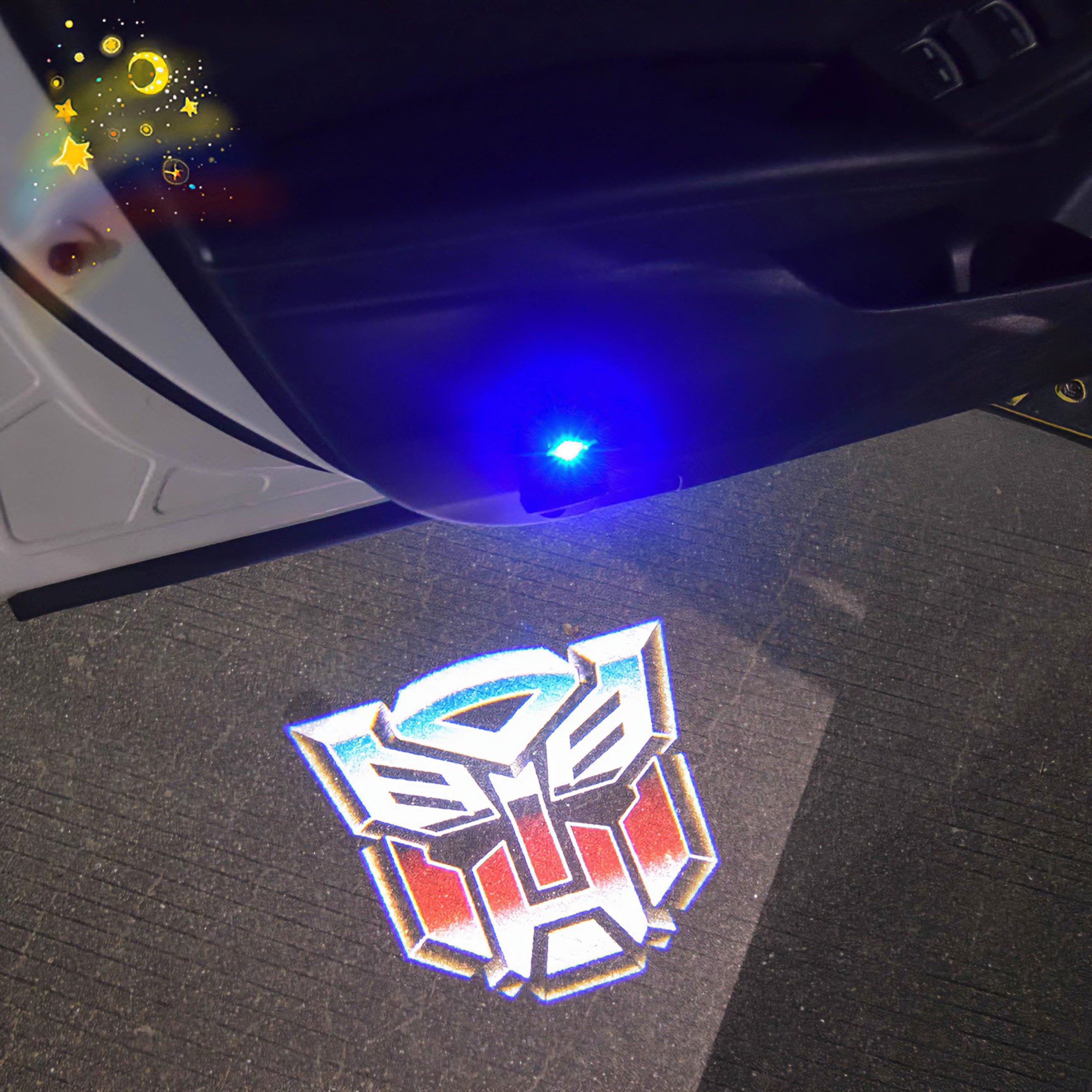 变形金刚汽车人车门迎宾灯充电款Transformers车门投影感应氛围灯