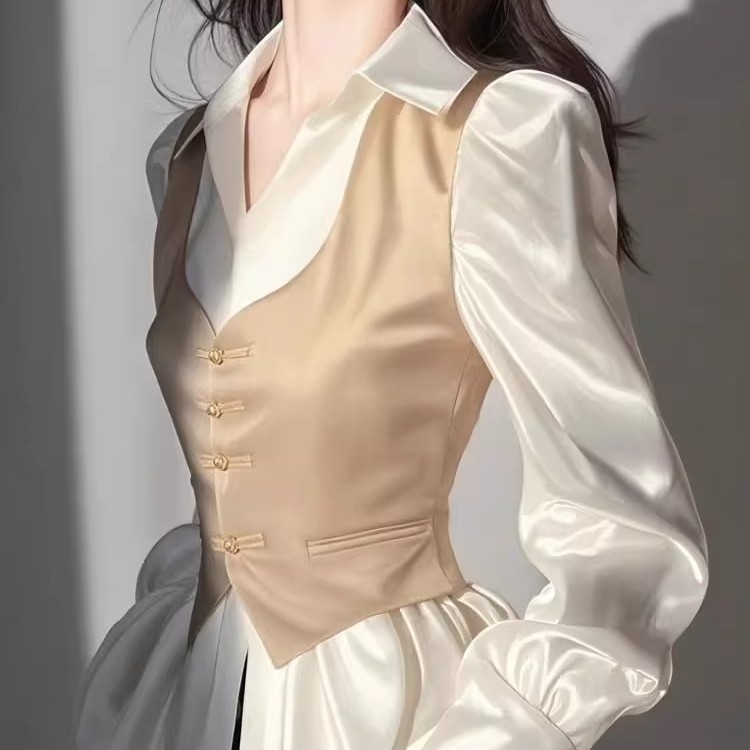 长袖修身收腰高级感轻奢上衣