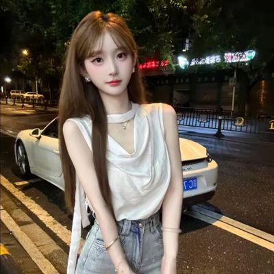 温柔设计感飘带纯色无袖衬衫时尚气质显瘦百搭上衣女夏季新款2025