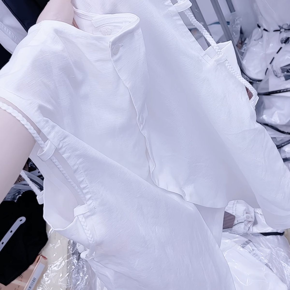 韩版遮肚子衬衫2025无袖背心新款夏季时尚显瘦上衣简约气质衬衣女